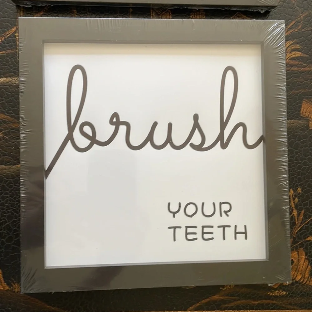 Brush,Flush and Comb Framed Pictures NWT